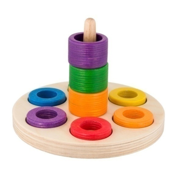 Monti Kids Other - Montessori Wood Stable Stacker Toy​​​